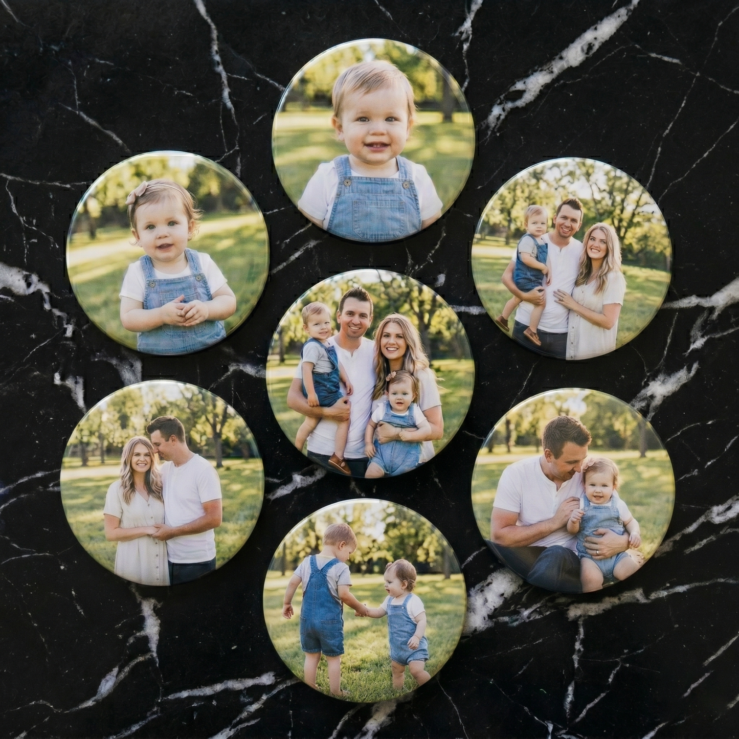 Custom 2.3'' Round Photo Magnet Set