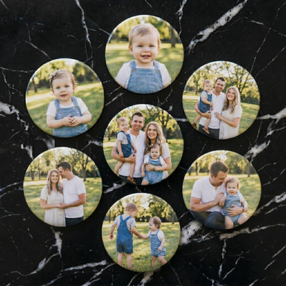 Custom 2.3'' Round Photo Magnet Set