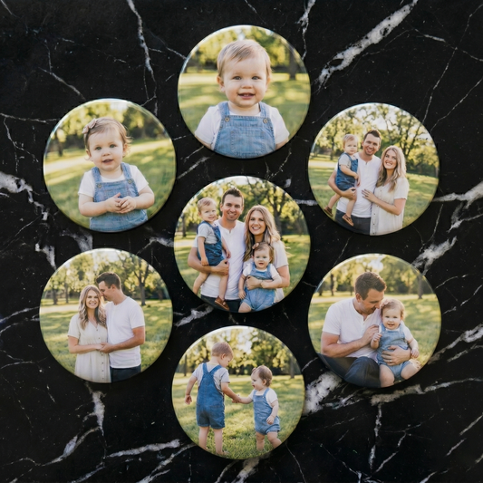 Custom 2.3'' Round Photo Magnet Set